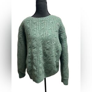 Dobrila women’s vintage hand knit sweater 100% wool size XL